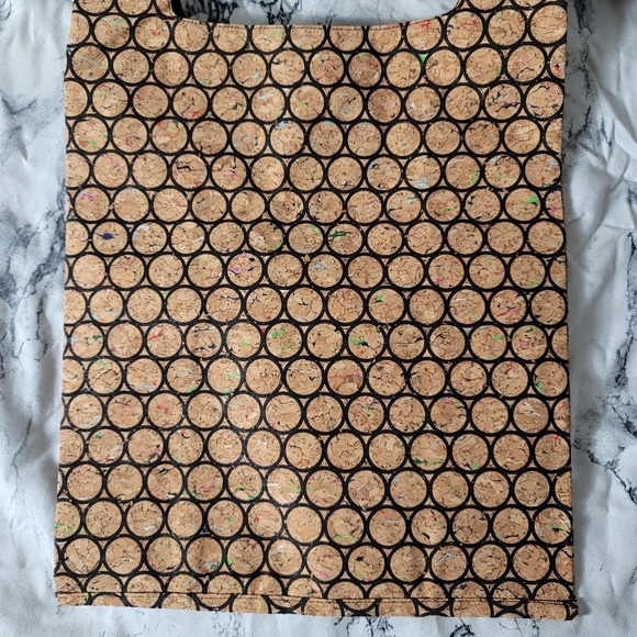 Risy 100% Handmade Cork Tote Handbag Grocery Bag - Picture 5 of 7